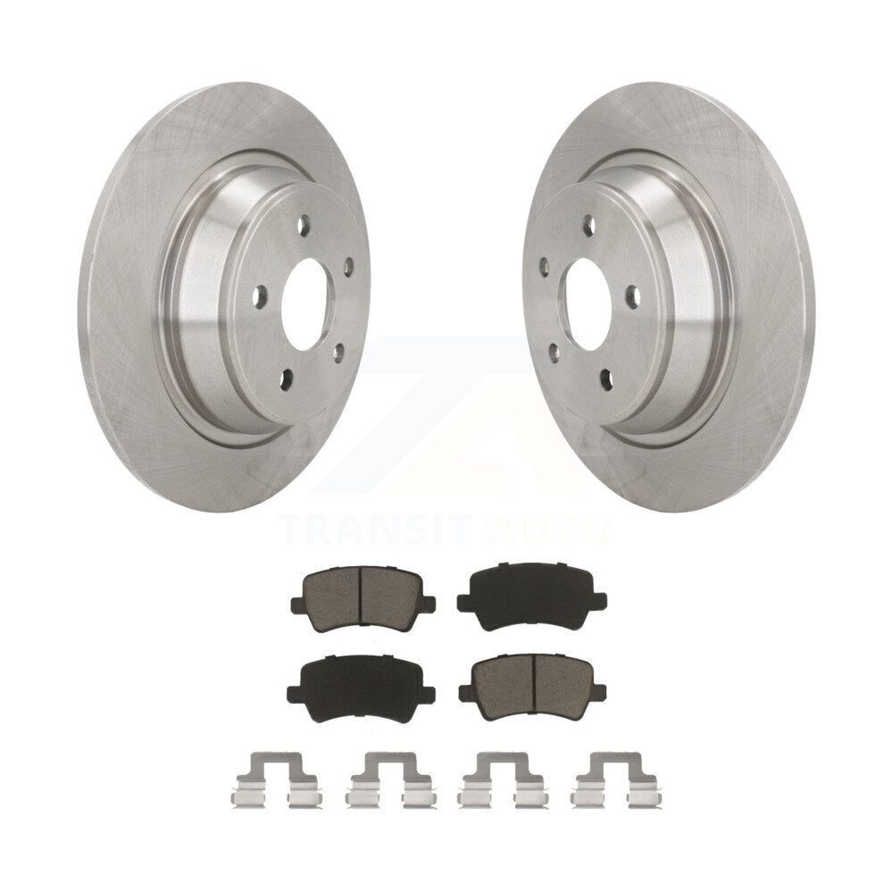 Disc Brake Rotors And Ceramic Pad Rear Kit For 2012-2015 Land Rover Range Evoque
