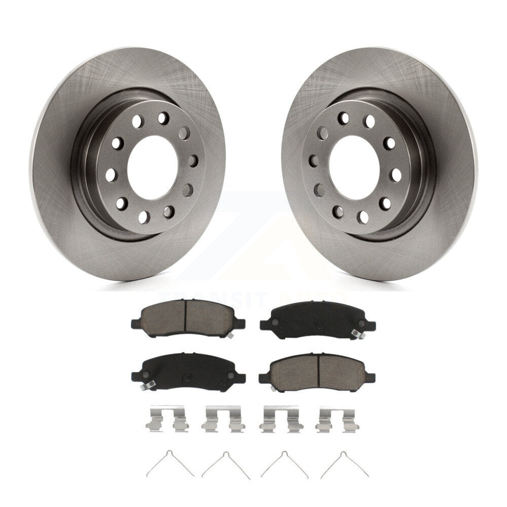 Disc Brake Rotors And Ceramic Pads Rear Kit For 2013-2016 Dodge Dart