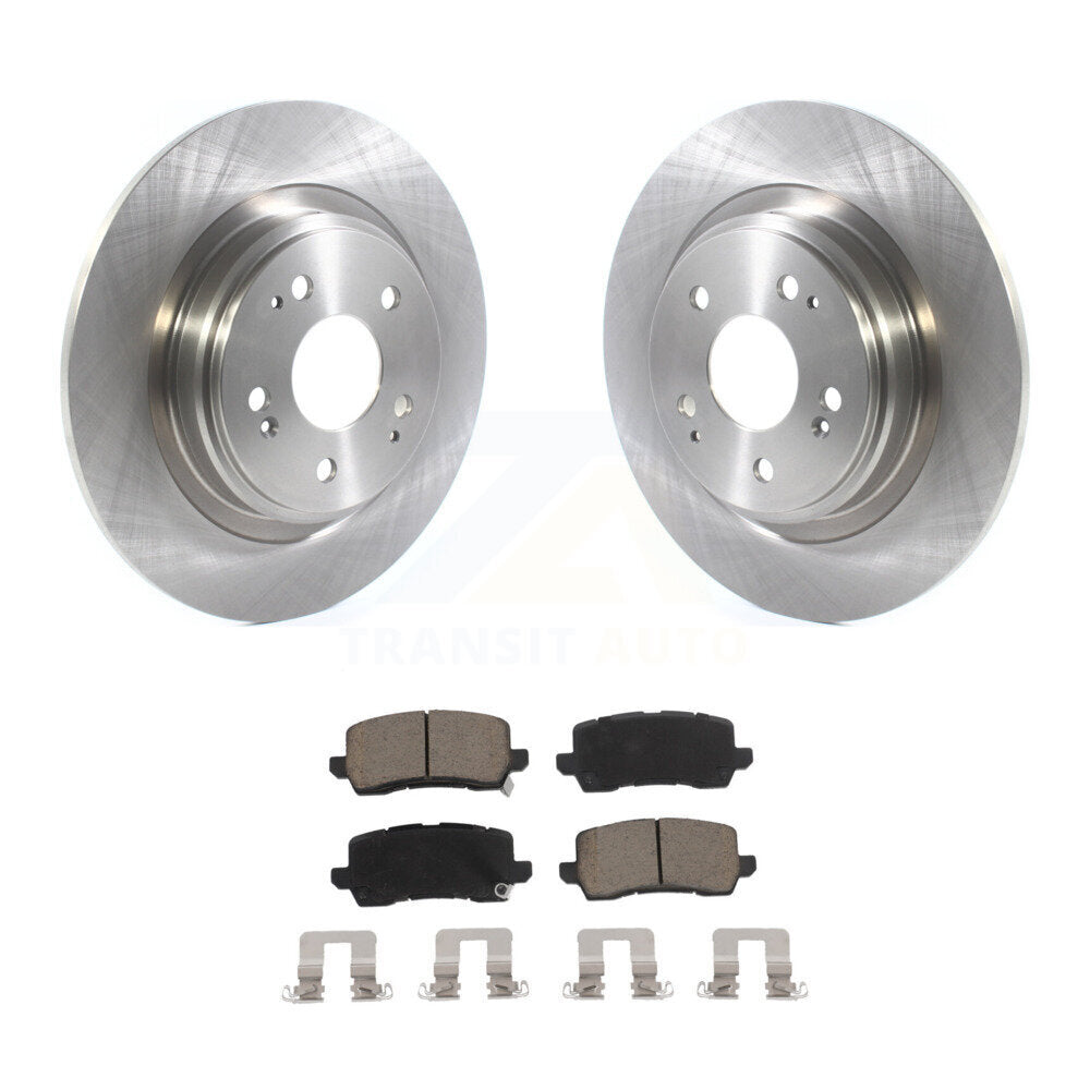 Disc Brake Rotors And Ceramic Pads Rear Kit For 2017-2020 Acura MDX