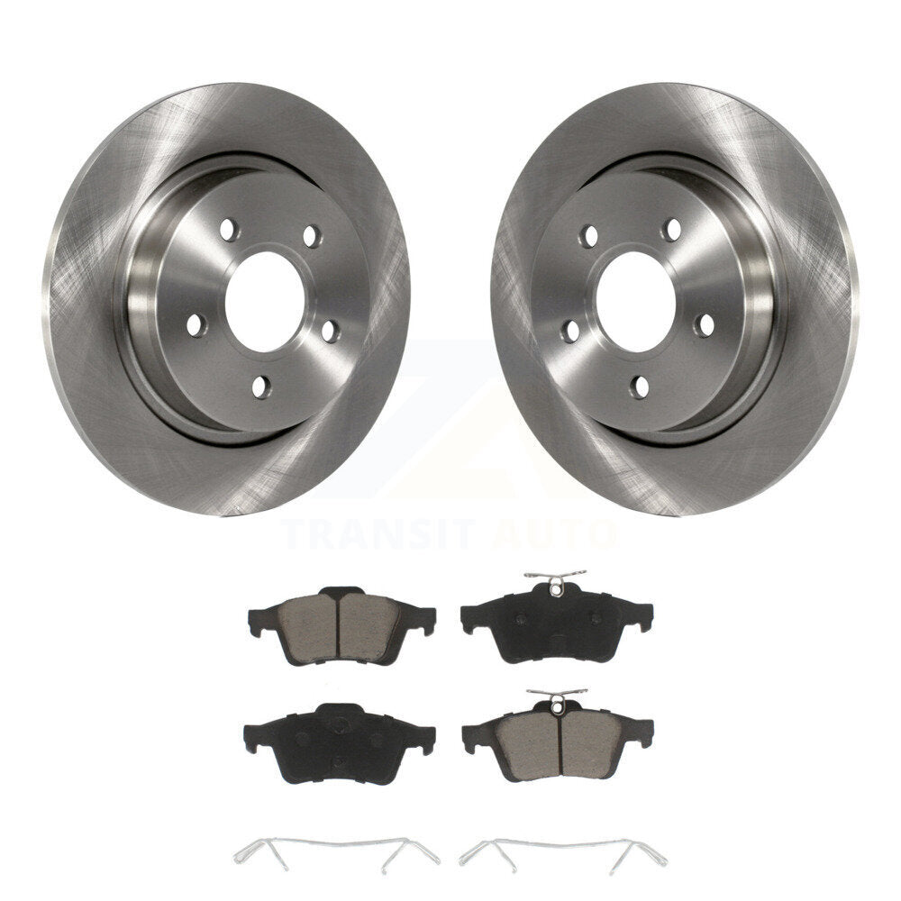 Disc Brake Rotors And Ceramic Pads Rear Kit For Volvo S40 C30 V50 C70