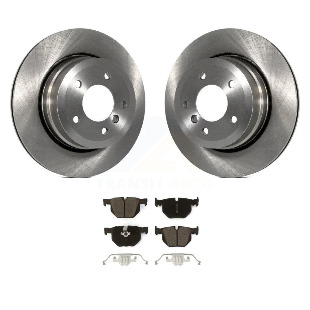 Disc Brake Rotor Ceramic Pad Rear Kit For BMW 530xi 528i xDrive 535i 535xi 528xi
