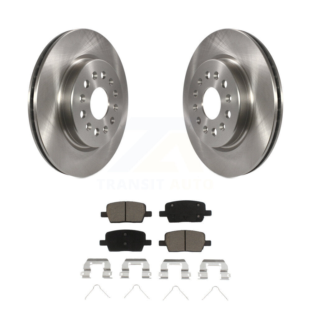Brake Rotors Ceramic Pad Rear Kit For Chevrolet Cadillac XT5 Traverse GMC Acadia