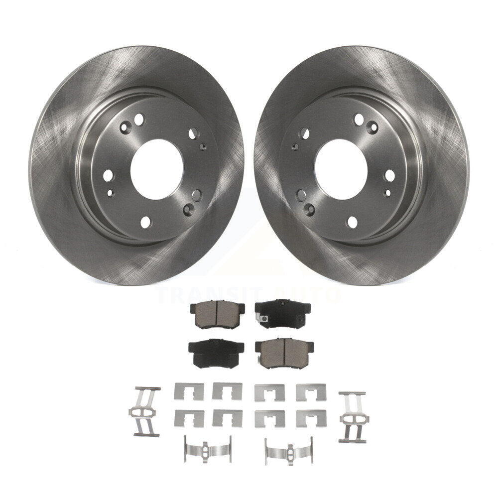 Disc Brake Rotors And Ceramic Pads Rear Kit For Honda Civic Acura CSX ILX