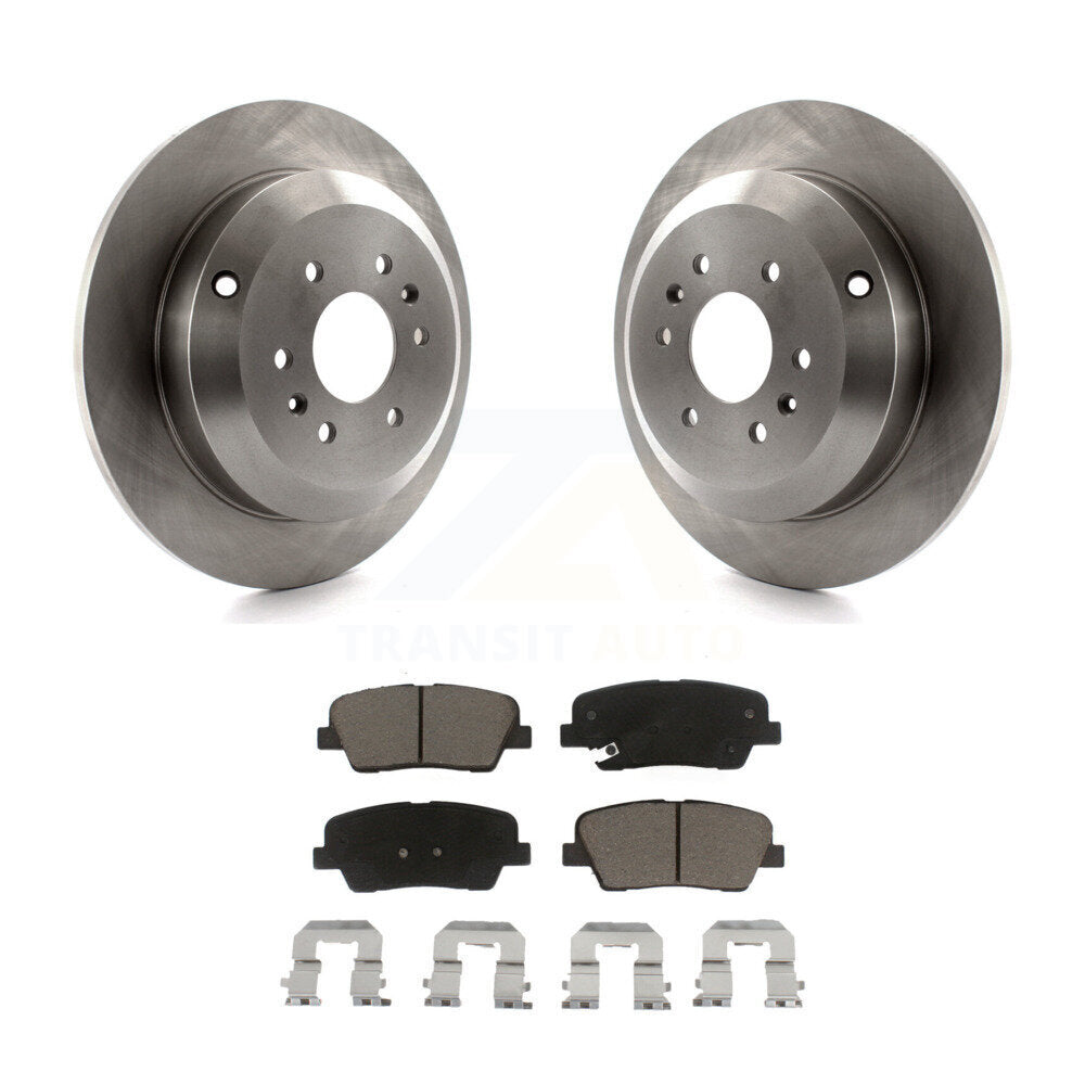 Disc Brake Rotors And Ceramic Pads Rear Kit For 2009-2011 Kia Borrego