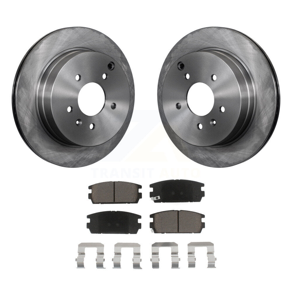Brake Rotors & Ceramic Pad Rear Kit For Chevrolet Equinox Pontiac Torrent Saturn