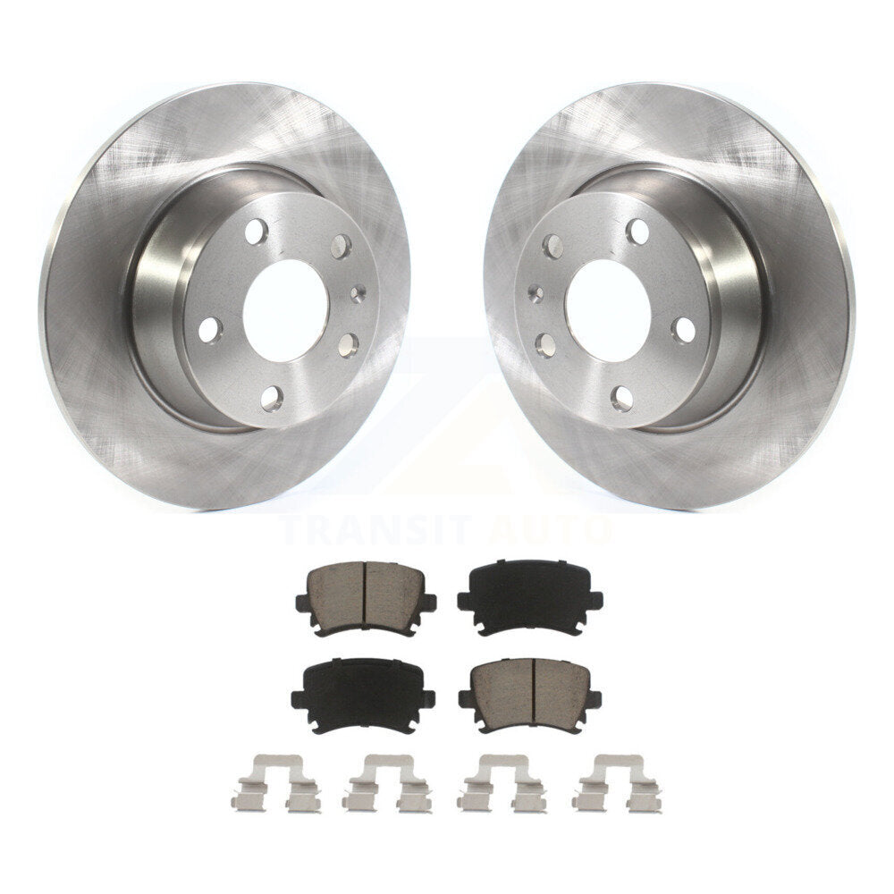 Disc Brake Rotors And Ceramic Pads Rear Kit For Audi TT Quattro