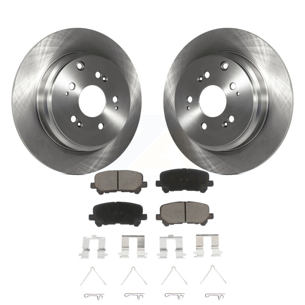 Disc Brake Rotors And Ceramic Pad Rear Kit For Honda Odyssey Pilot Acura MDX ZDX