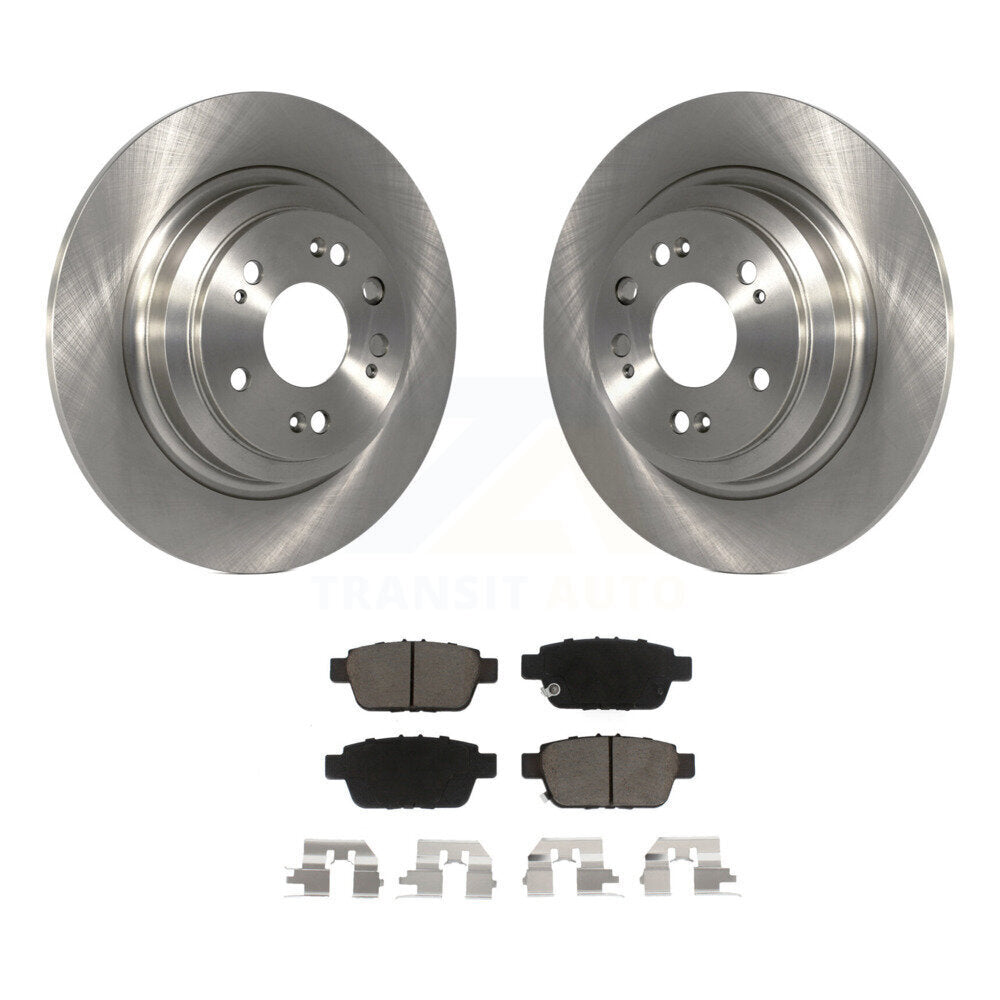 Disc Brake Rotors And Ceramic Pads Rear Kit For 2009-2014 Acura TL