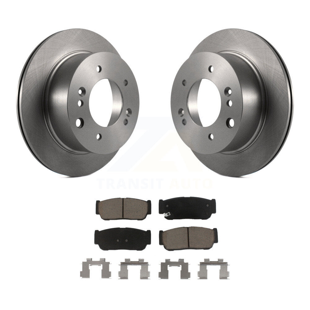 Disc Brake Rotors And Ceramic Pads Rear Kit For 2003-2006 Kia Sorento