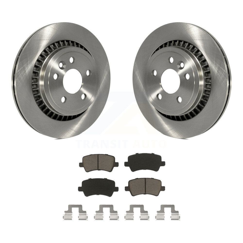 Disc Brake Rotors And Ceramic Pads Rear Kit For 2010-2017 Volvo XC60