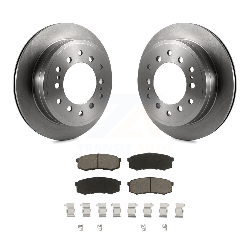 Brake Rotor And Ceramic Pad Rear Kit For Toyota 4Runner FJ Cruiser Sequoia Lexus