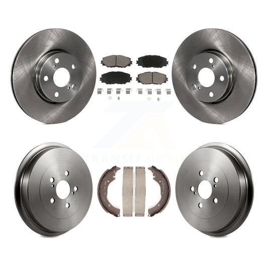 Disc Brake Rotors Ceramic Pads And Drum Front Rear Kit For Toyota Corolla