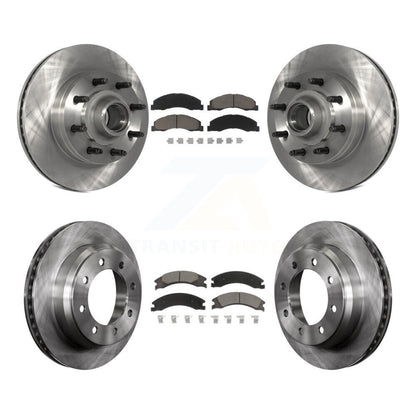 Brake Rotor And Ceramic Pad Front Rear Kit For Ford E-350 Super Duty E-250 E-150
