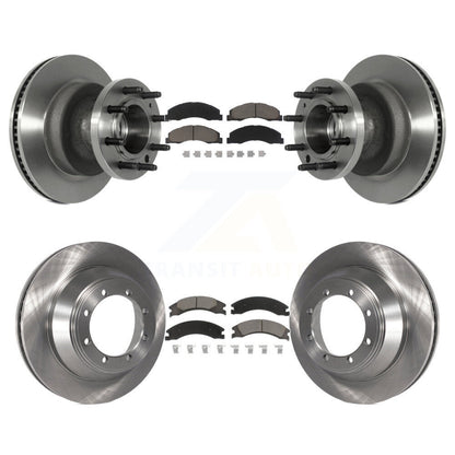 Brake Rotor & Ceramic Pad Front Rear Kit For Ford E-450 Super Duty DIESEL engine