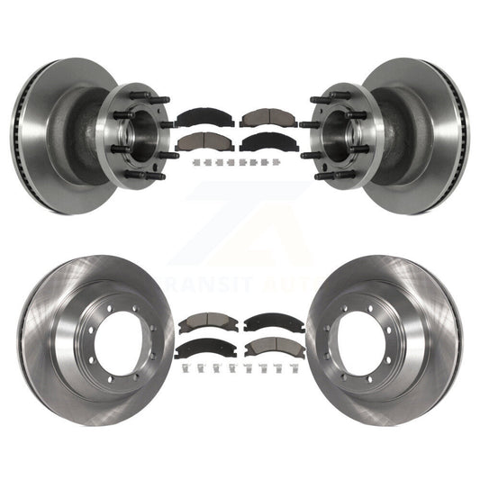 Brake Rotor & Ceramic Pad Front Rear Kit For Ford E-450 Super Duty DIESEL engine