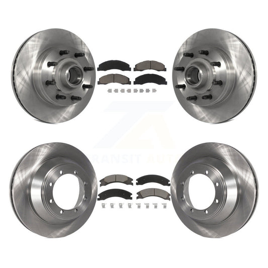 Brake Rotor & Ceramic Pad Front Rear Kit For Ford E-450 Super Duty DIESEL engine