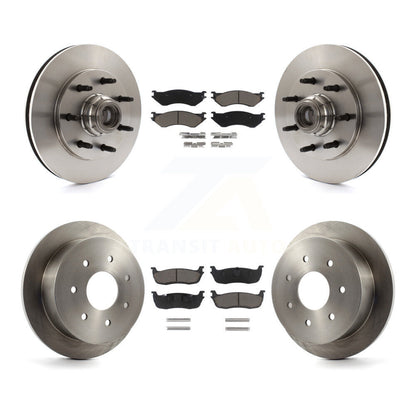 Disc Brake Rotors And Ceramic Pads Front Rear Kit For Ford F-150 F-250 HD