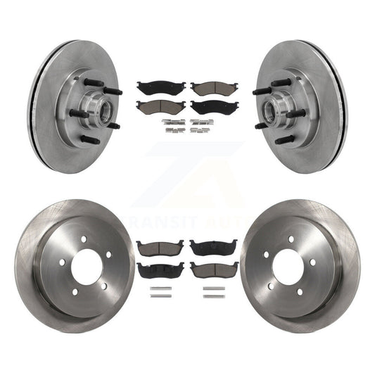 Disc Brake Rotors And Ceramic Pads Front Rear Kit For Ford F-150 Heritage RWD