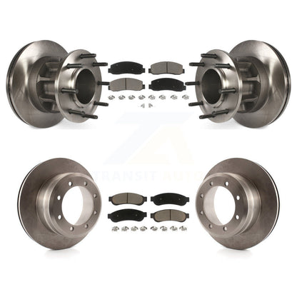 Brake Rotor & Ceramic Pad Front Rear Kit For 2009-2010 Ford F-350 Super Duty RWD