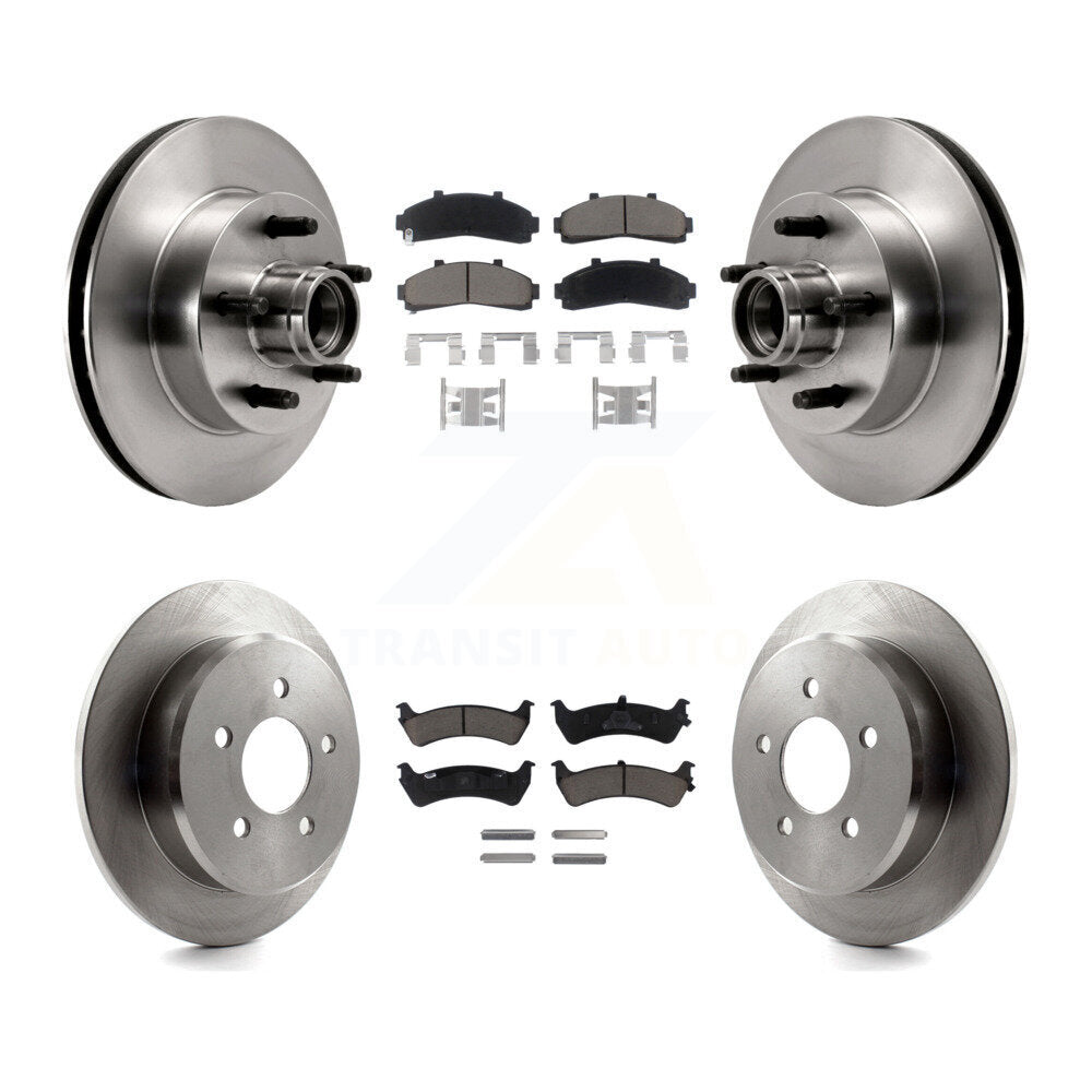 Disc Brake Rotors And Ceramic Pads Front Rear Kit For Ford Ranger