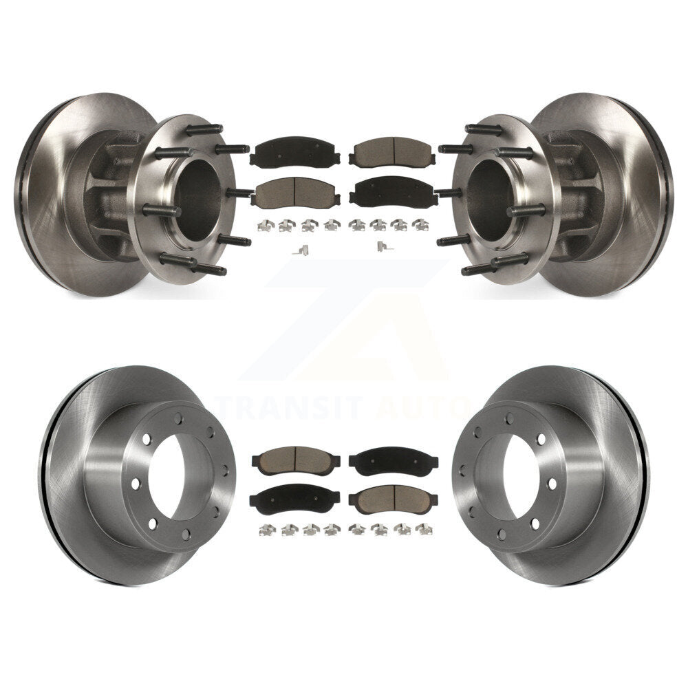 Brake Rotor & Ceramic Pad Front Rear Kit For 2011-2012 Ford F-250 Super Duty RWD