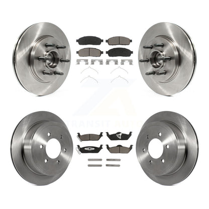 Disc Brake Rotor & Ceramic Pad Front Rear Kit For Ford F-150 Lincoln Mark LT RWD