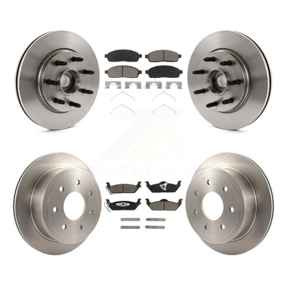 Disc Brake Rotor & Ceramic Pad Front Rear Kit For Ford F-150 Lincoln Mark LT RWD