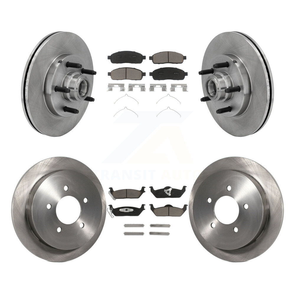 Disc Brake Rotors And Ceramic Pads Front Rear Kit For 2004 Ford F-150 RWD