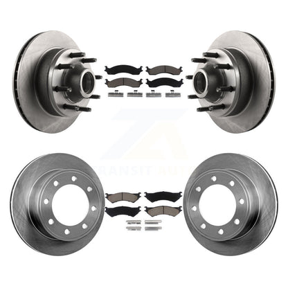 Brake Rotor Ceramic Pad Front Rear Kit For Ford E-350 Super Duty E-250 Econoline