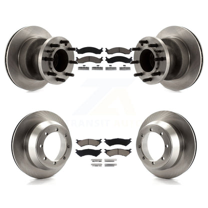 Brake Rotors Ceramic Pad Front Rear Kit For Ford E-350 Super Duty Econoline Club