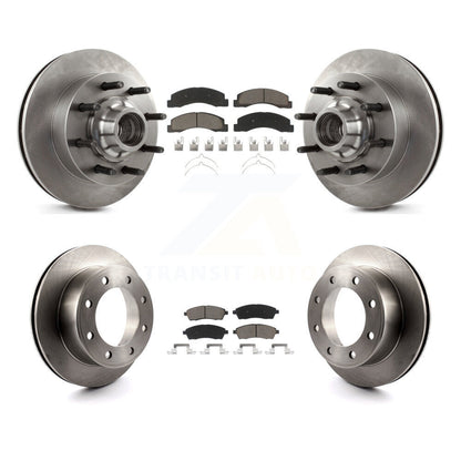 Brake Rotor Ceramic Pad Front Rear Kit For Ford F-350 Super Duty F-250 Excursion