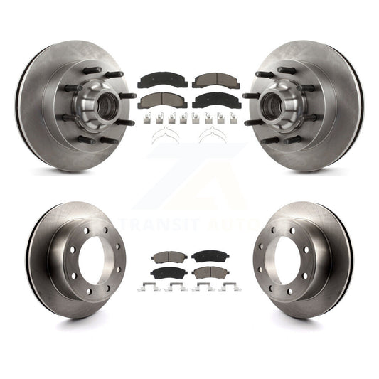 Brake Rotor Ceramic Pad Front Rear Kit For Ford F-350 Super Duty F-250 Excursion