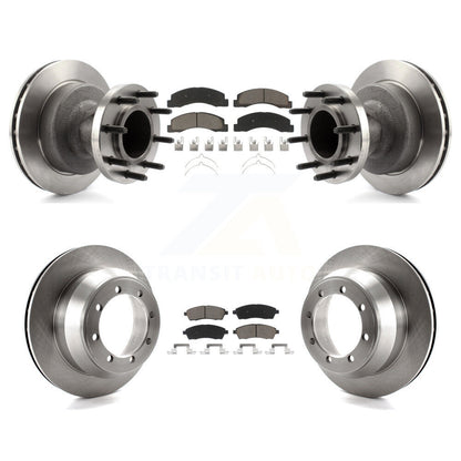 Disc Brake Rotors And Ceramic Pads Front Rear Kit For Ford F-350 Super Duty