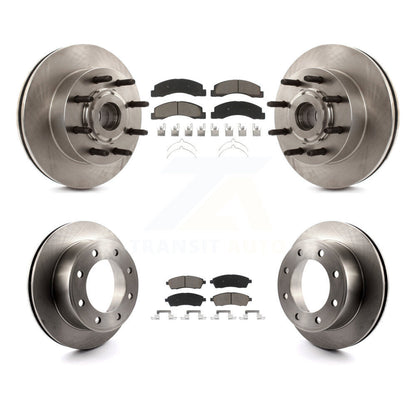 Disc Brake Rotors And Ceramic Pads Front Rear Kit For 2005 Ford Excursion RWD