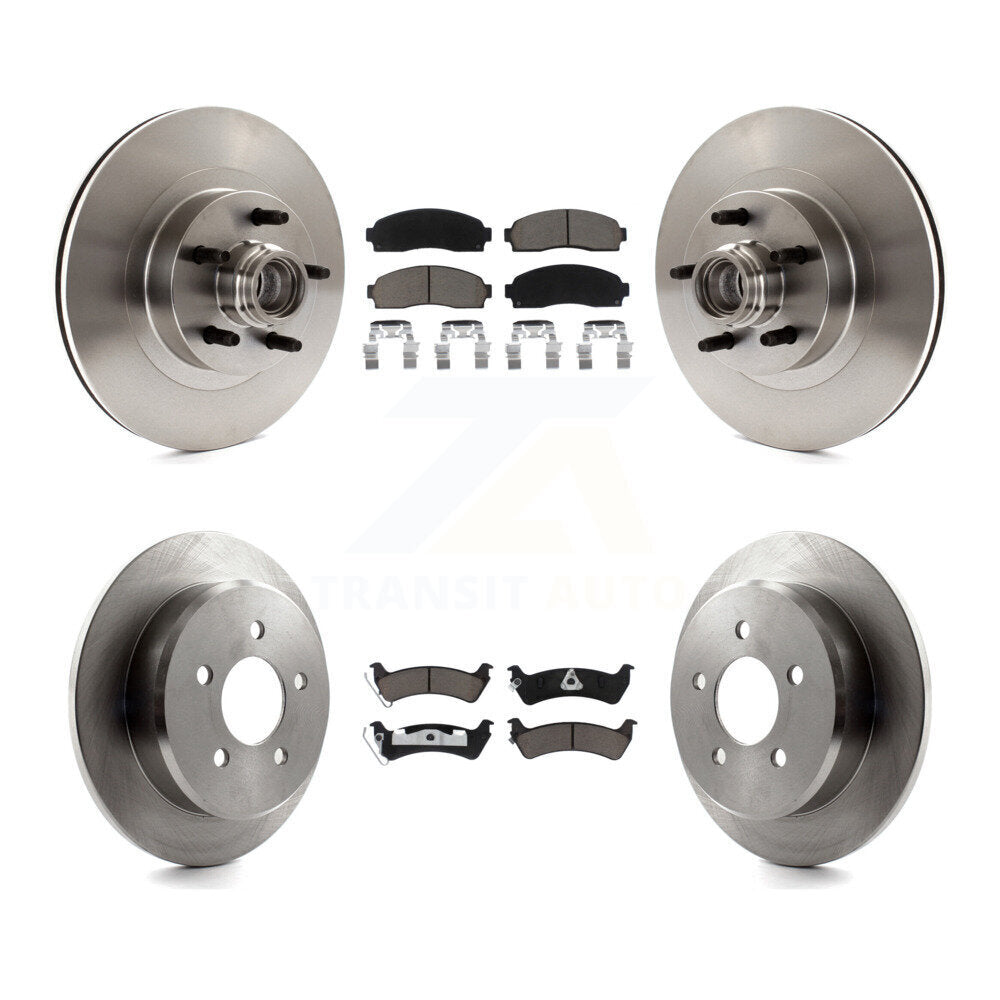 Disc Brake Rotor And Ceramic Pad Front Rear Kit For Ford Explorer Sport Trac RWD