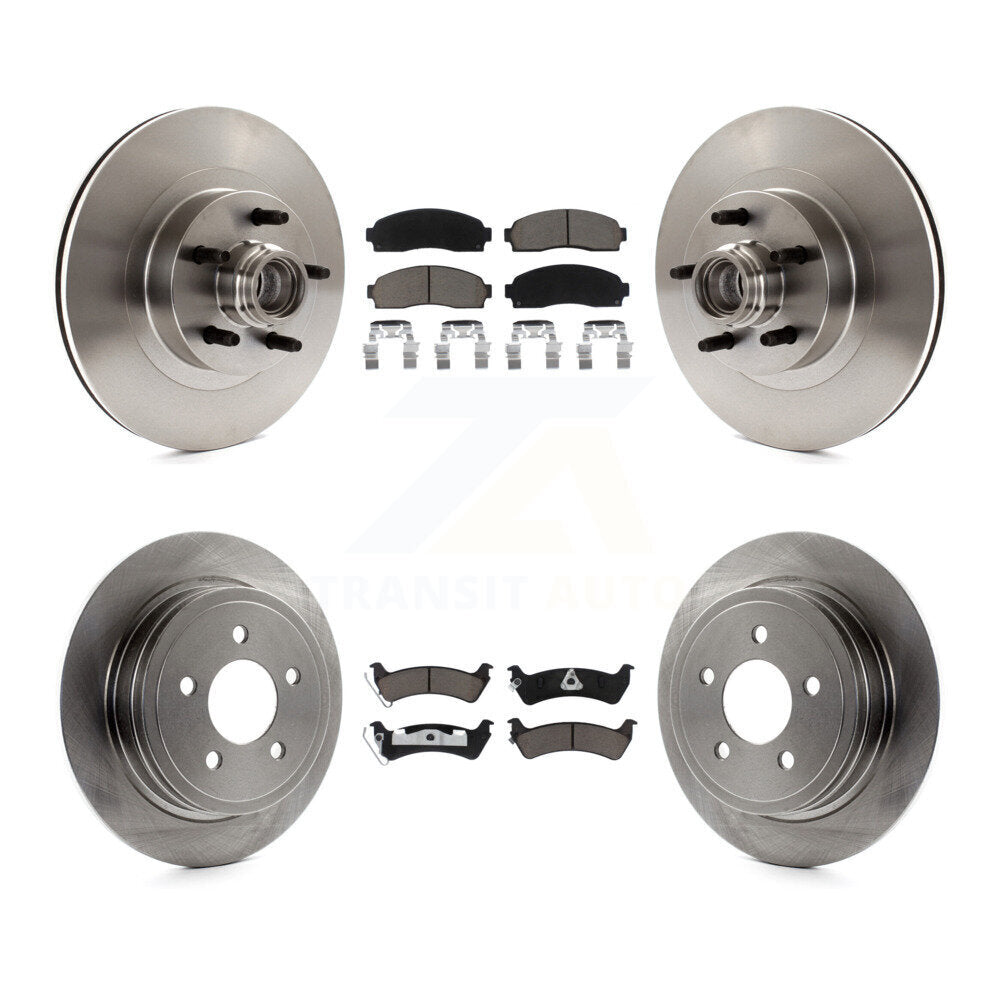 Disc Brake Rotor And Ceramic Pad Front Rear Kit For Ford Explorer Sport Trac RWD