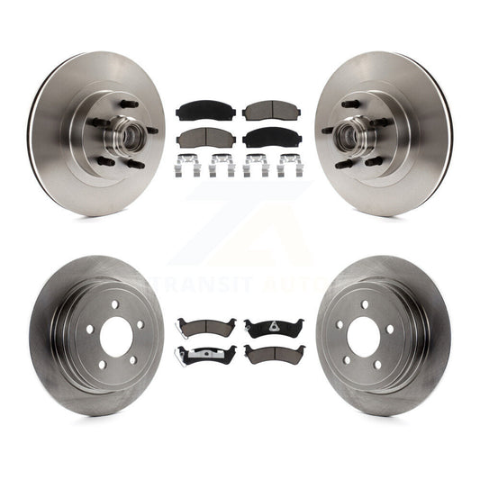 Disc Brake Rotor And Ceramic Pad Front Rear Kit For Ford Explorer Sport Trac RWD