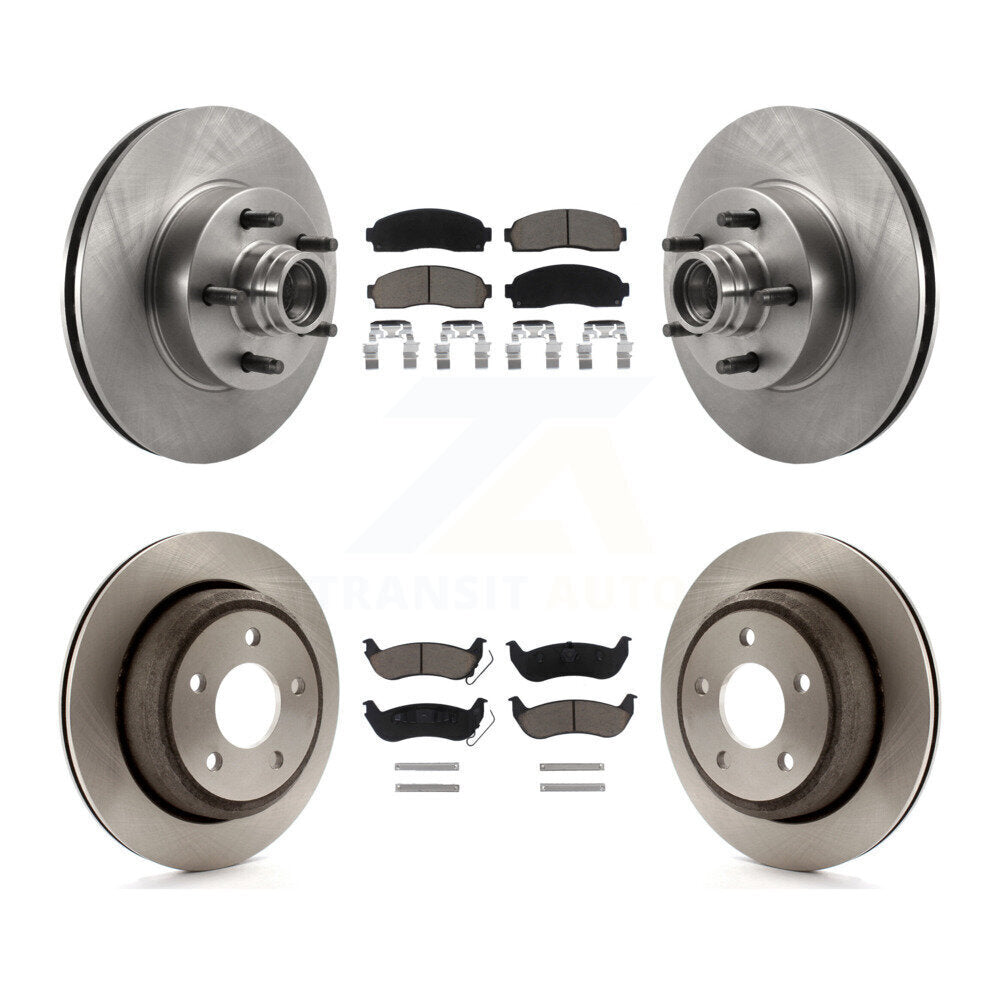 Disc Brake Rotors And Ceramic Pads Front Rear Kit For 2010-2011 Ford Ranger RWD