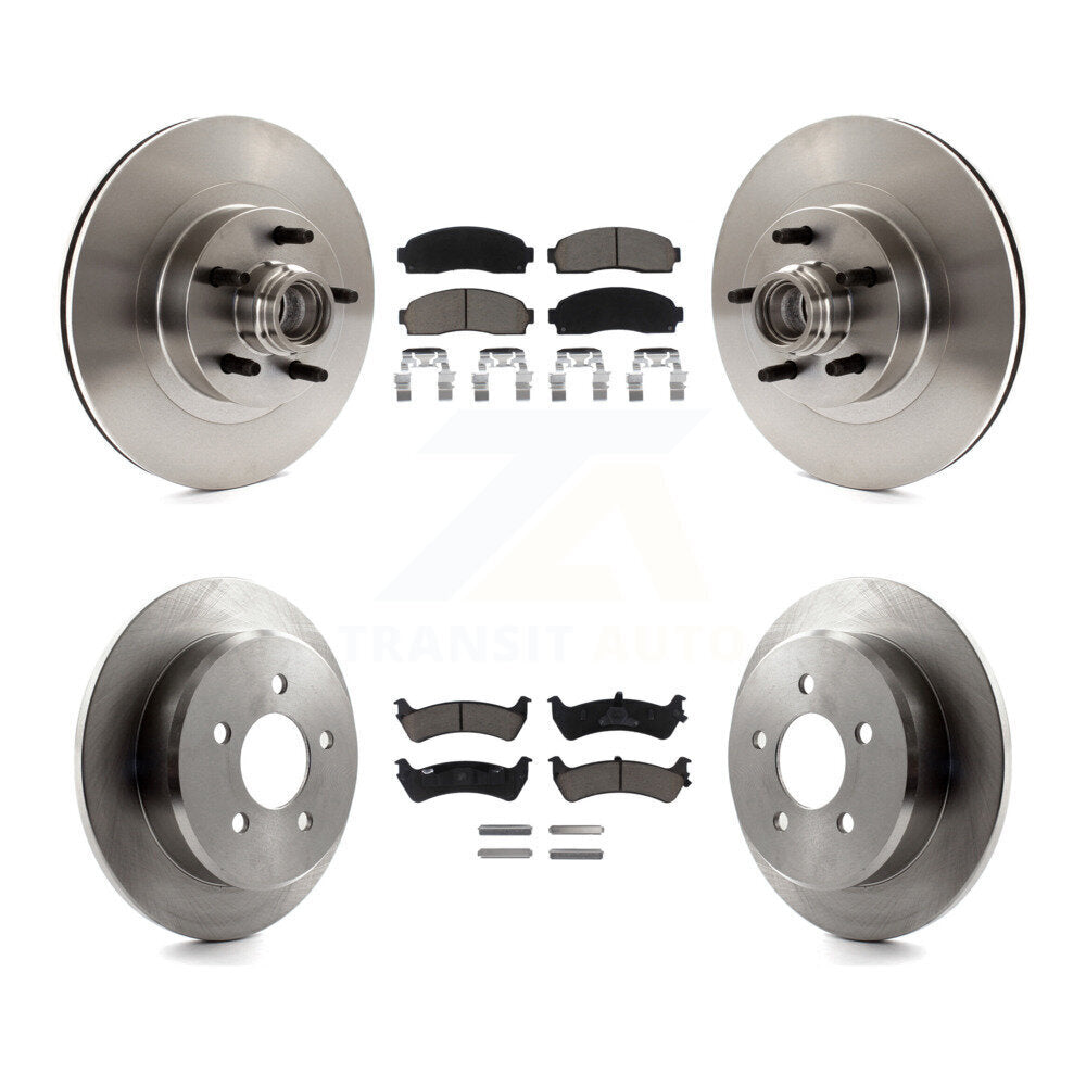 Disc Brake Rotor And Ceramic Pad Front Rear Kit For 2001 Ford Explorer Sport RWD