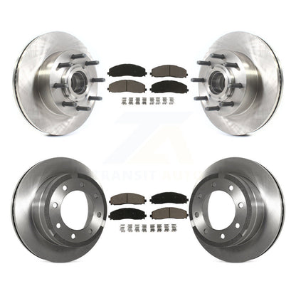 Disc Brake Rotors And Ceramic Pad Front Rear Kit For Ford F-350 Super Duty F-250