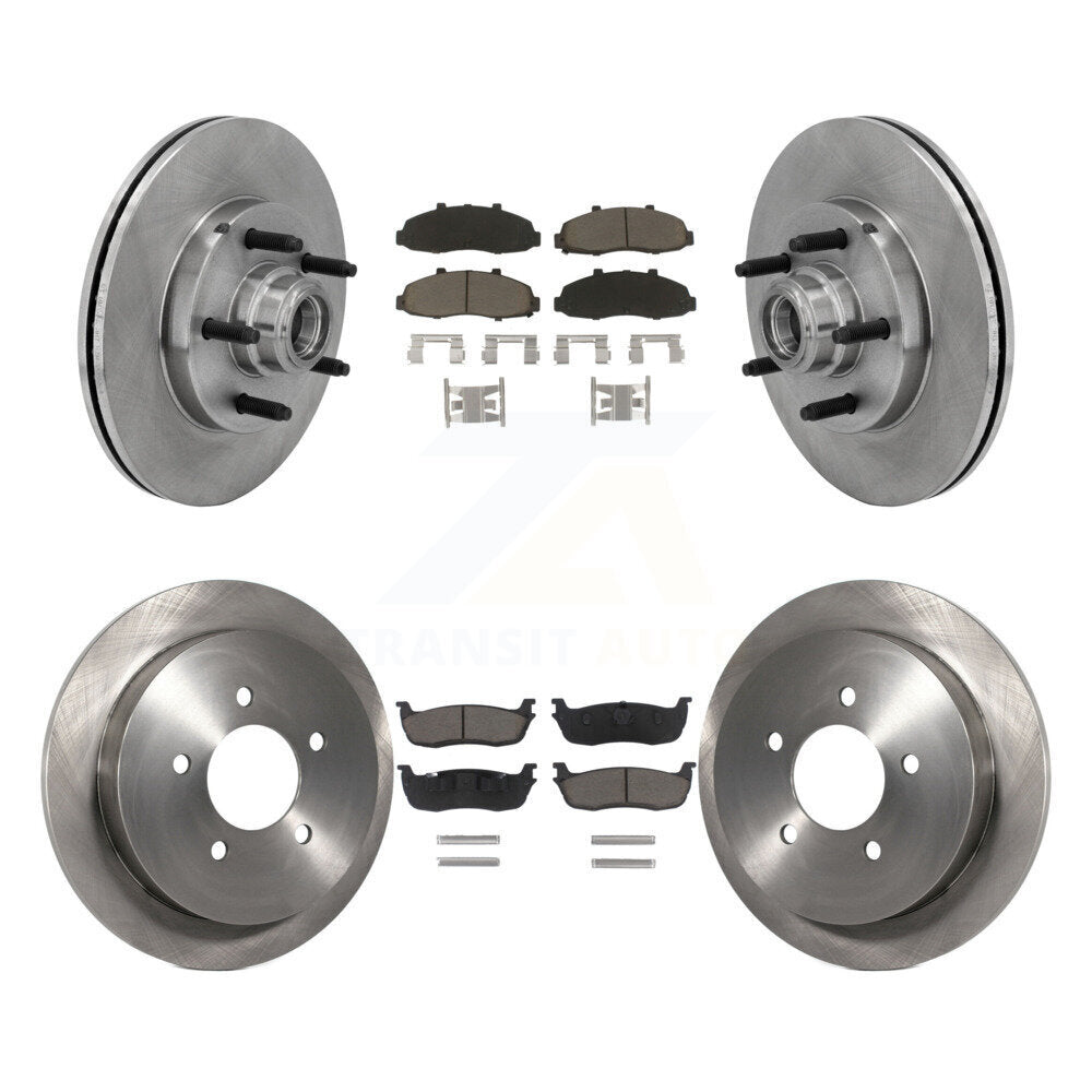 Disc Brake Rotors And Ceramic Pad Front Rear Kit For 2002-2003 Lincoln Blackwood