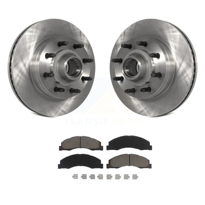 Brake Rotors & Ceramic Pad Front Kit For Ford E-350 Super Duty E-250 E-150 E-450