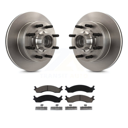 Brake Rotor Hub Ceramic Pad Front Kit For Ford F-250 F-350 E-350 Econoline Super