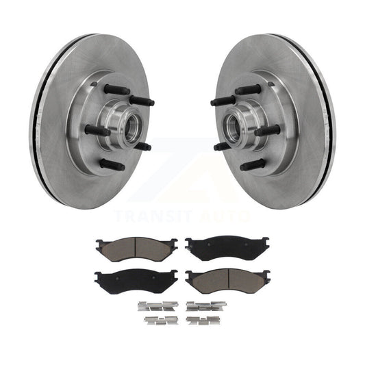 Disc Brake Rotors Hub Assembly Ceramic Pad Front Kit For Ford F-150 Heritage RWD