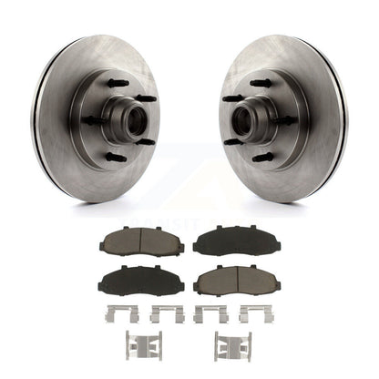 Disc Brake Rotors Hub Assembly And Ceramic Pads Front Kit For Ford F-150