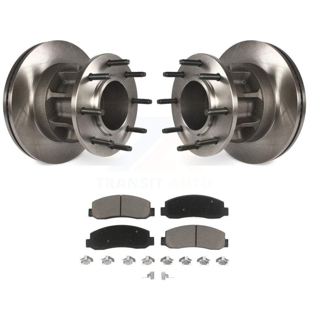 Disc Brake Rotor & Ceramic Pad Front Kit For 2008-2010 Ford F-350 Super Duty RWD