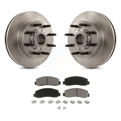 Brake Rotors Ceramic Pad Front Kit For 2005-2007 Ford F-350 Super Duty F-250 RWD