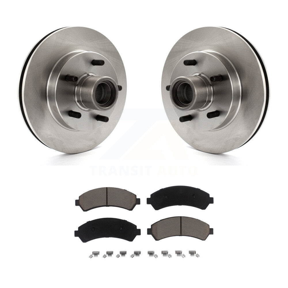 Disc Brake Rotors Hub And Ceramic Pads Front Kit For 2000 Chevrolet Blazer RWD