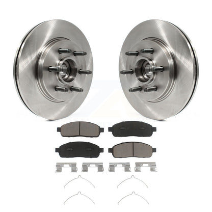 Disc Brake Rotors Hub & Ceramic Pad Front Kit For Ford F-150 Lincoln Mark LT RWD