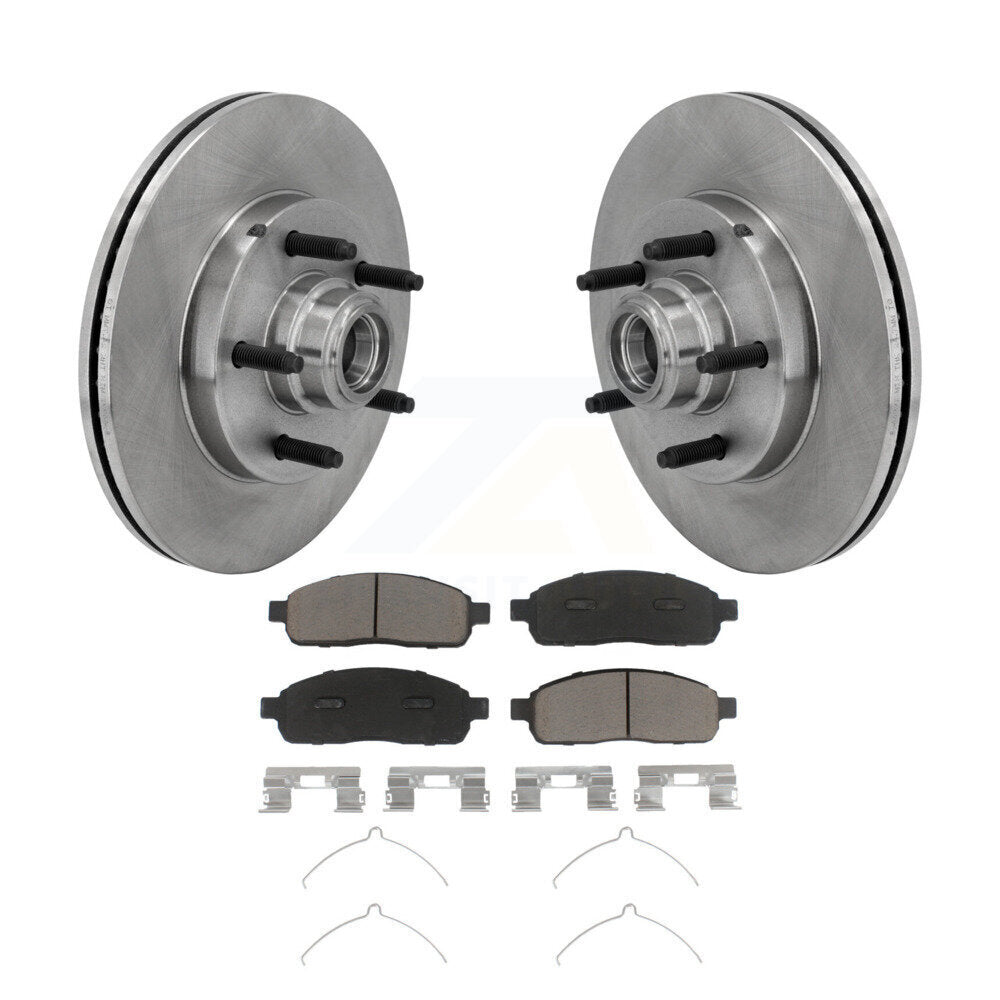 Disc Brake Rotor Ceramic Pad Front Kit For 2004 Ford F-150 RWD With 5 Lug Wheels